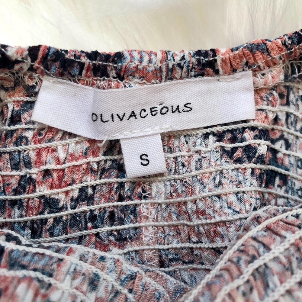 Olivaceous Boho Off The Shoulder Crop Top | Size S - Picture 9 of 10